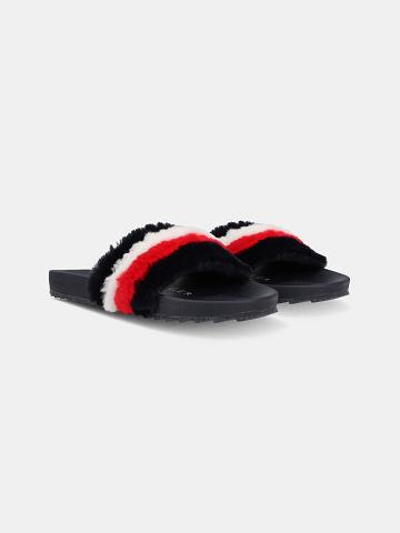 Fiú Tommy Hilfiger Cozy Stripe Szandál Sötétkék | HU 2316ZUT